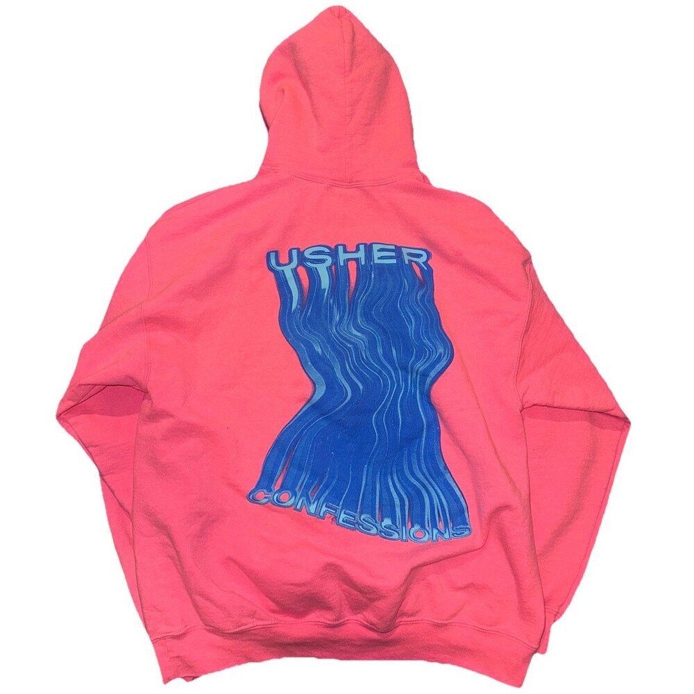 Usher My Way Las Vegas Residency Hoodie Pink Concert Tour Merch Confessions 2023